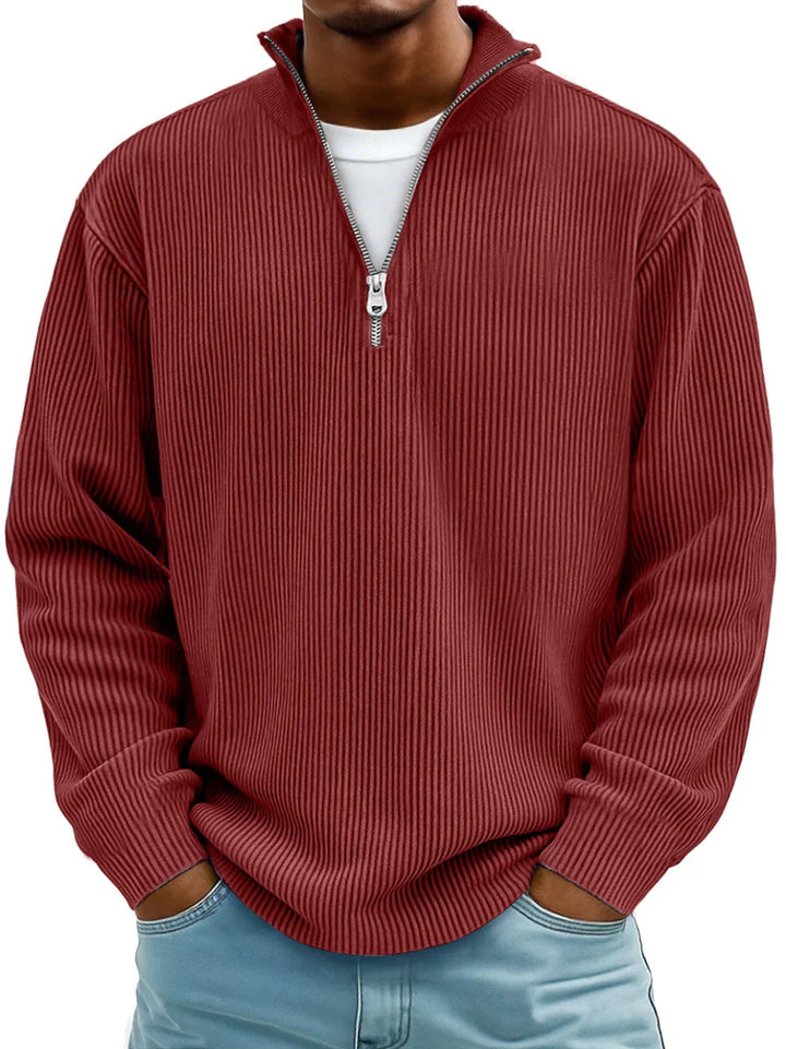 Delacroix™ Ribbed Zip Sweater