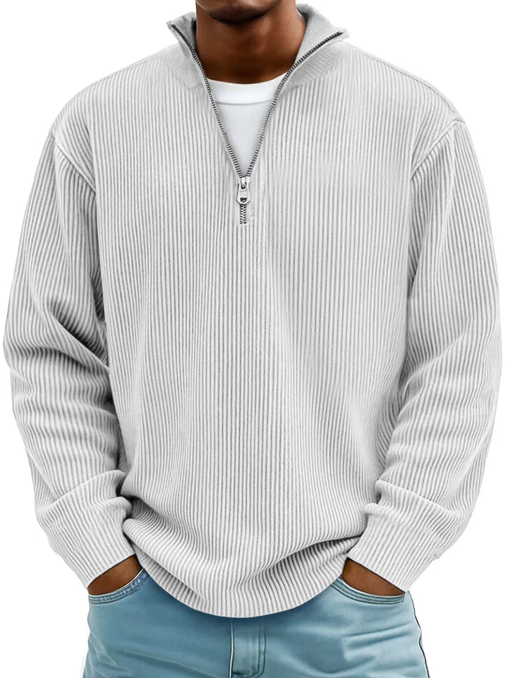 Delacroix™ Ribbed Zip Sweater