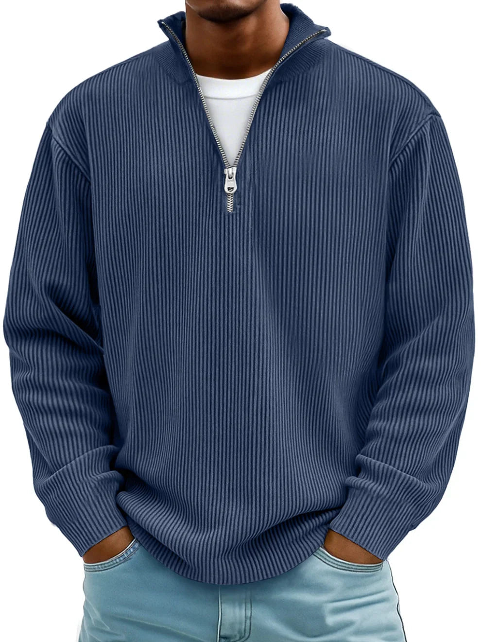 Delacroix™ Ribbed Zip Sweater