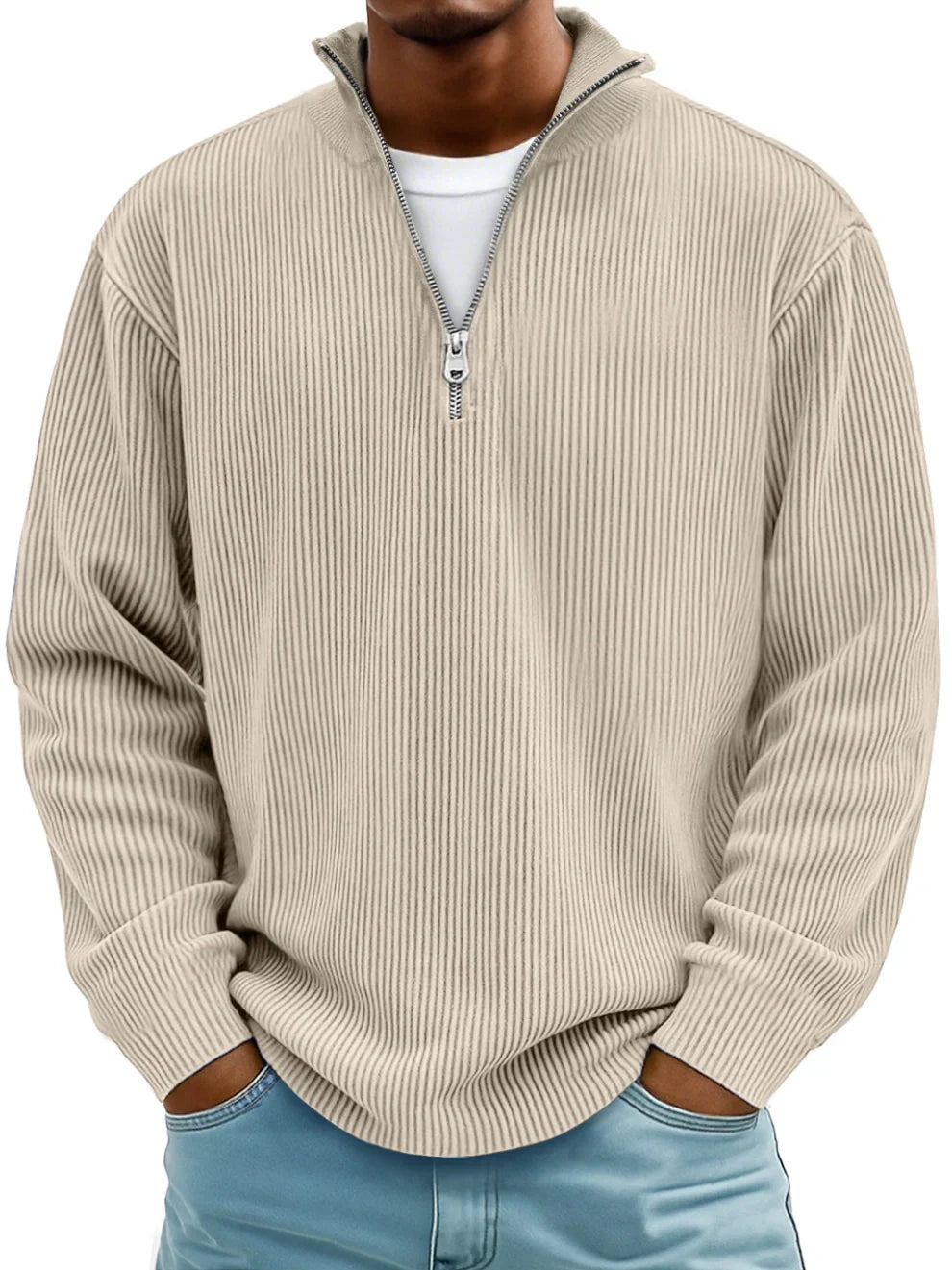 Delacroix™ Ribbed Zip Sweater