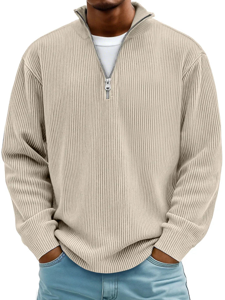 Delacroix™ Ribbed Zip Sweater