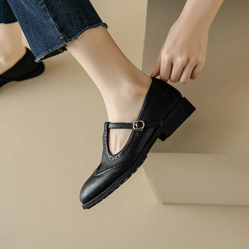 Poppy & Mae™| Elegant T-Strap Mary Janes