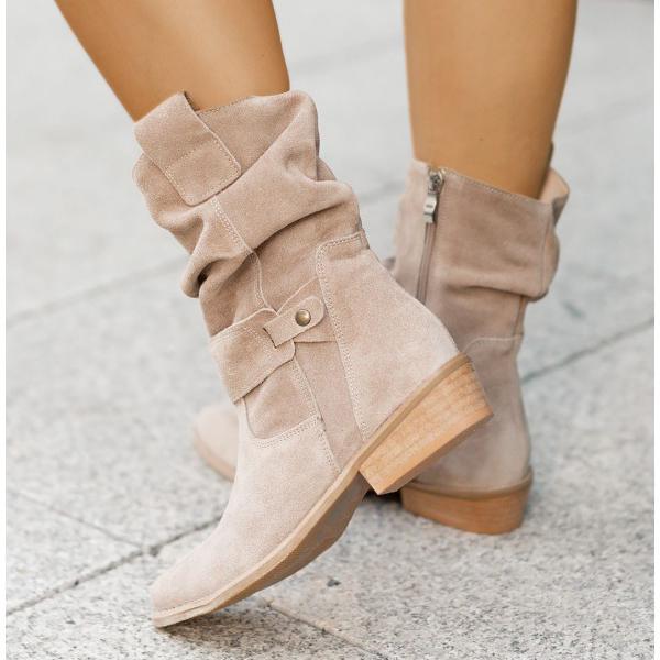 Maryam - Leather-Style Boots