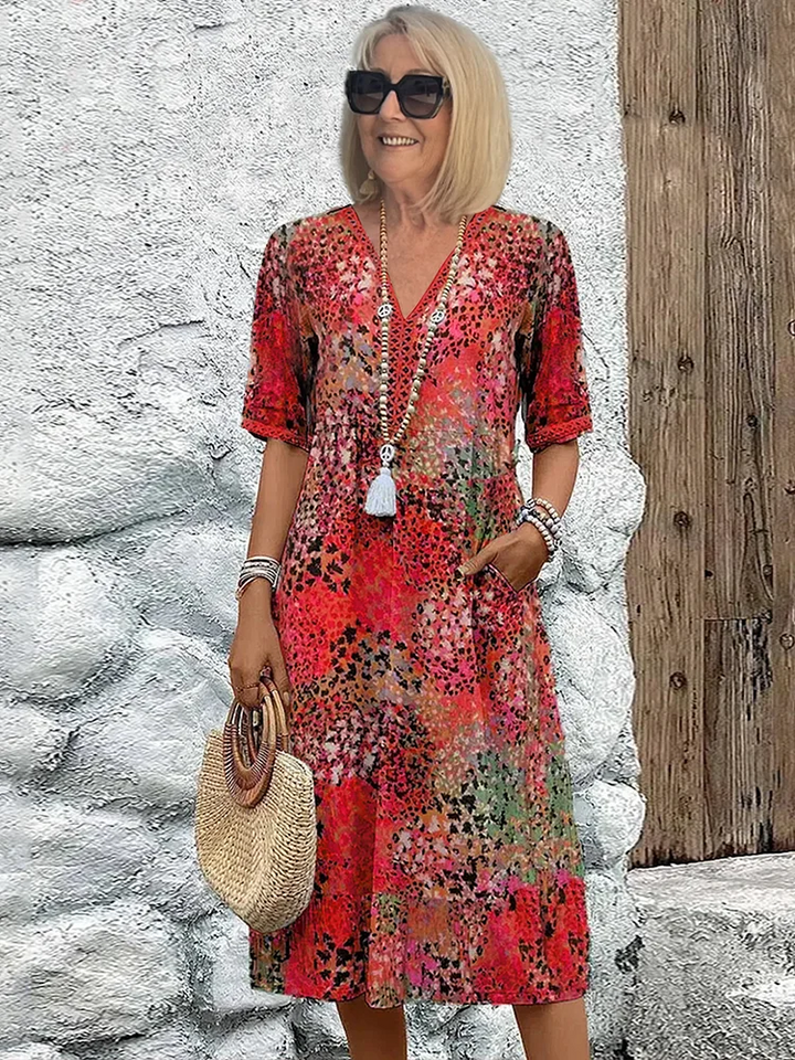 Elara | Vibrant Midi Dress