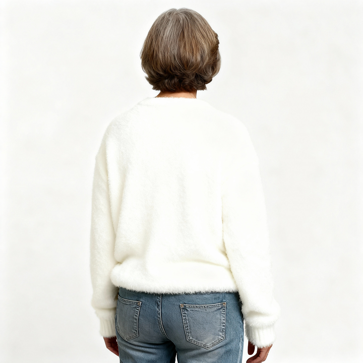 LOTTIE | CASUAL FLANNEL JUMPER WITH CHRISTMAS CAT PRINT FOR WOMEN